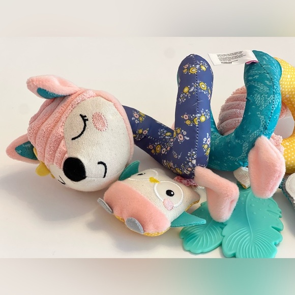 Infantino Pink Fox Go Gaga Spiral Car Seat Activity Toy, BPA Free , 0+ Months - Picture 3 of 11